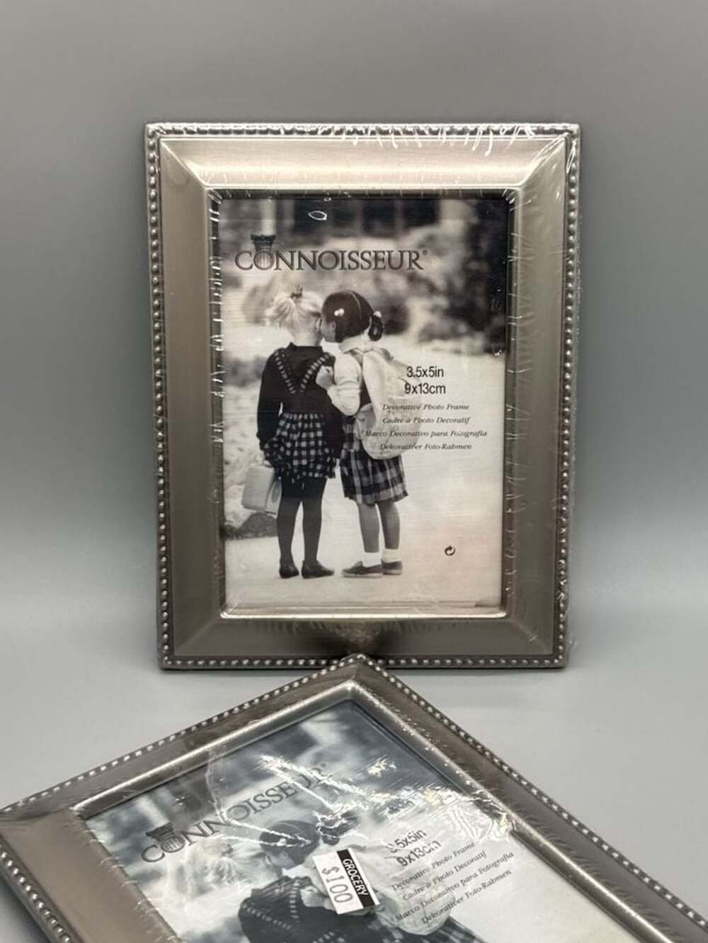 Connoisseur Photo Frame LOT 3.5x5 Brushed Silver Tone Metal Gallery Wall NEW Vtg